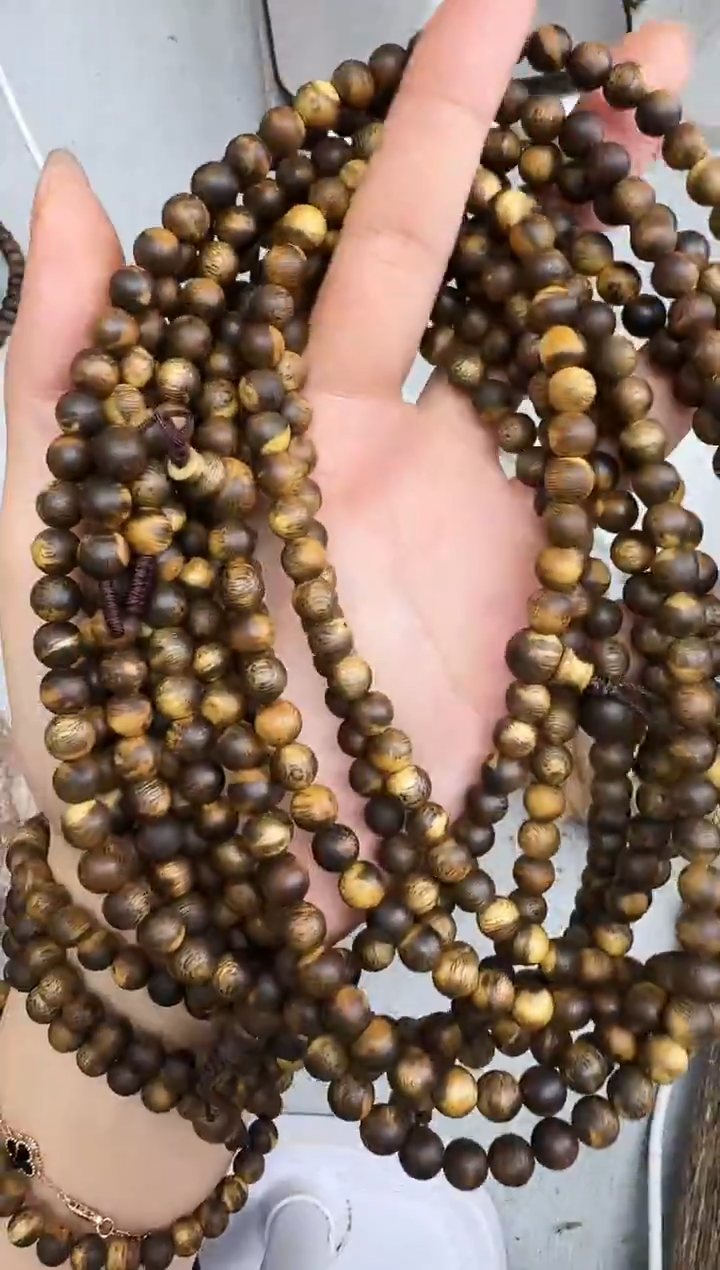 沉香手串0718海南老乌身圆珠多圈多样性发一