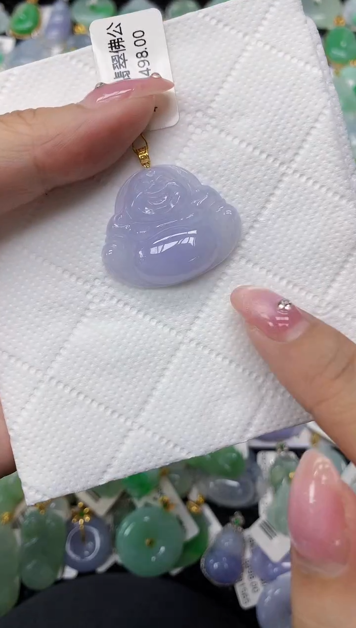 翡翠18K金镶嵌颈饰111111111111