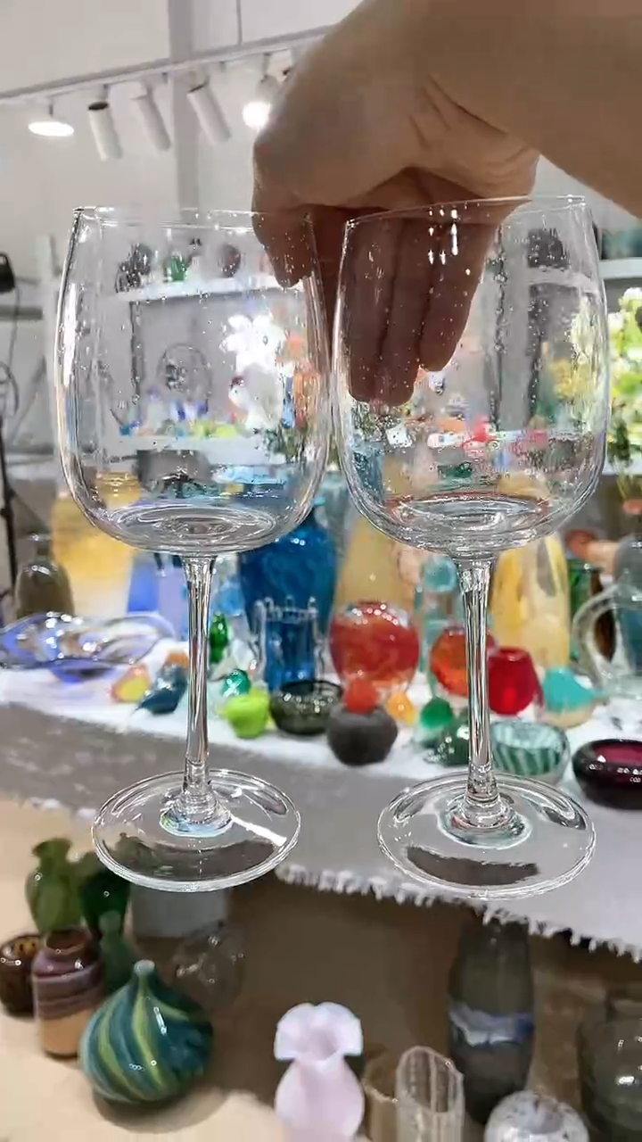 【闪购商品】水晶玻璃2只满气泡红酒杯