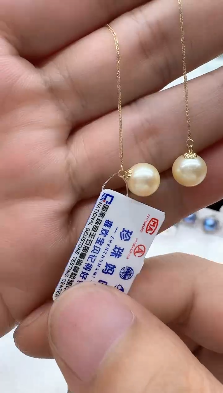 【闪购商品】海水珍珠耳饰18K金镶嵌清货