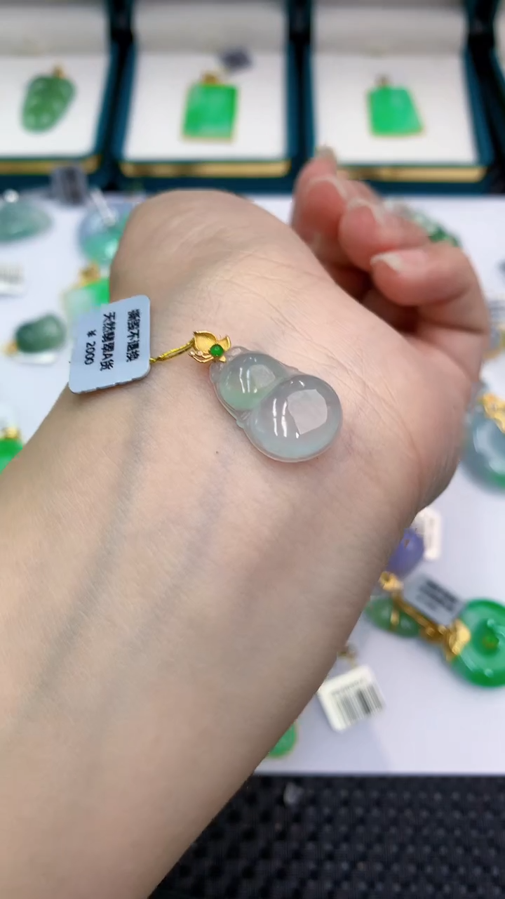 【闪购商品】翡翠颈饰18K金镶嵌            8