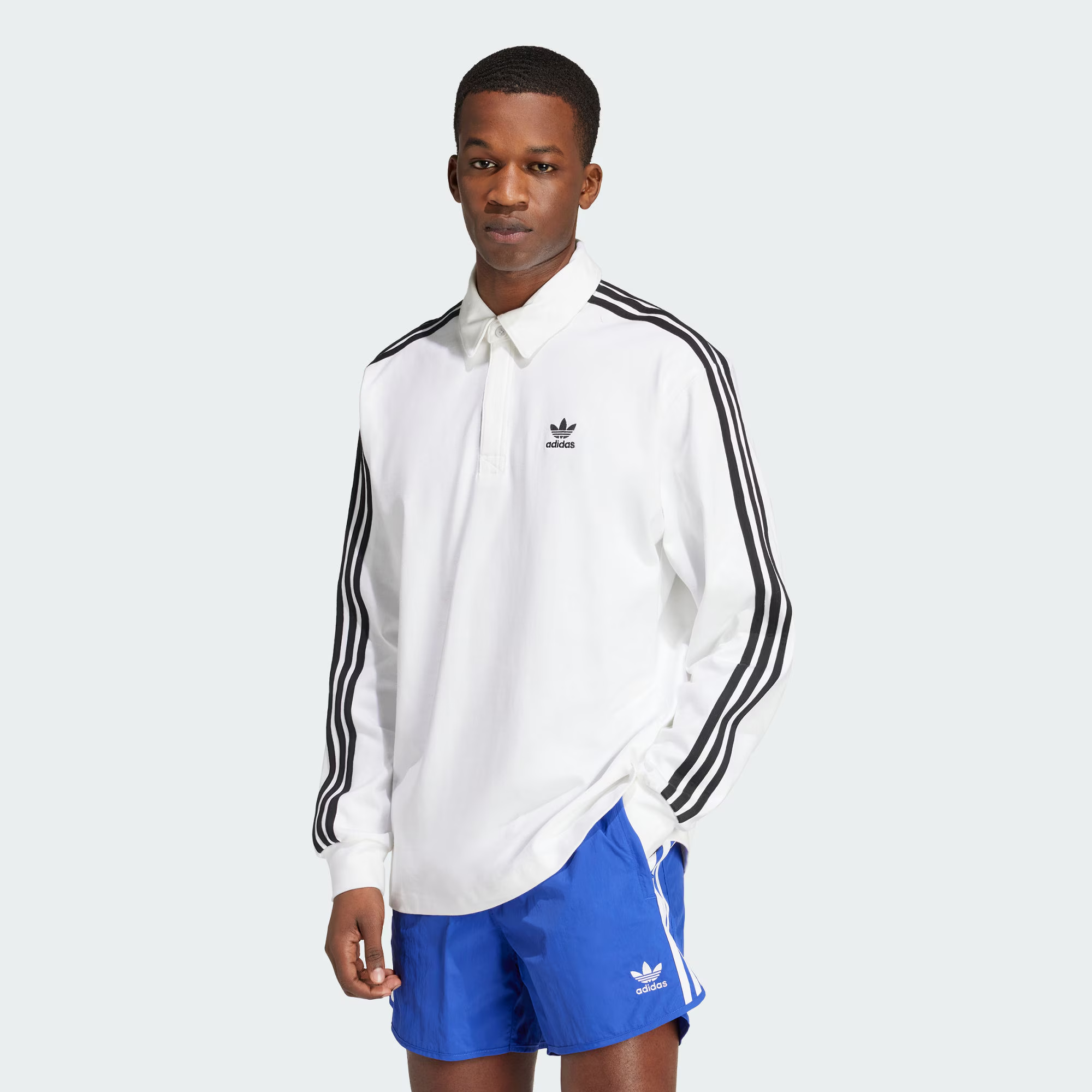 adidas三叶草ADICOLOR欧若风柔软舒适长袖POLO衫 IZ2459