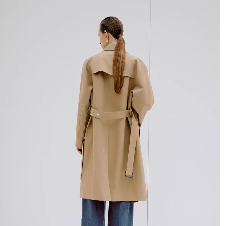 【风衣】时尚定制长款经典格风衣127395