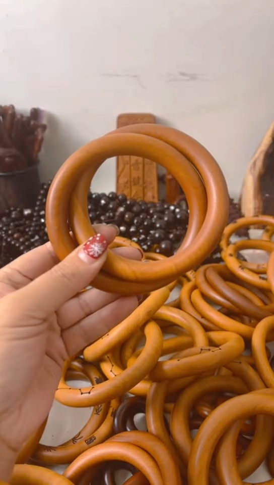 【闪购商品】枣木木雕乾坤圈75圈口一物一拍