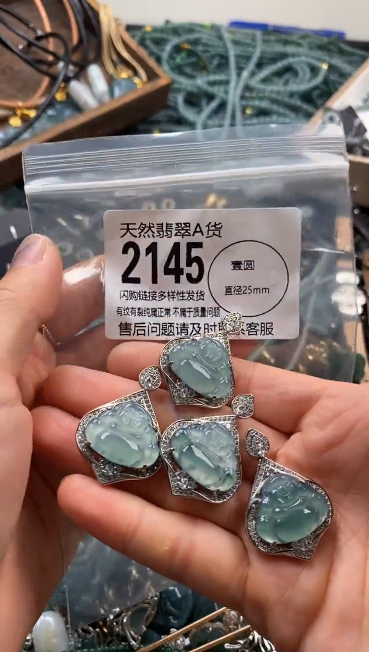 【闪购商品】翡翠颈饰未镶嵌多样性发其一2145