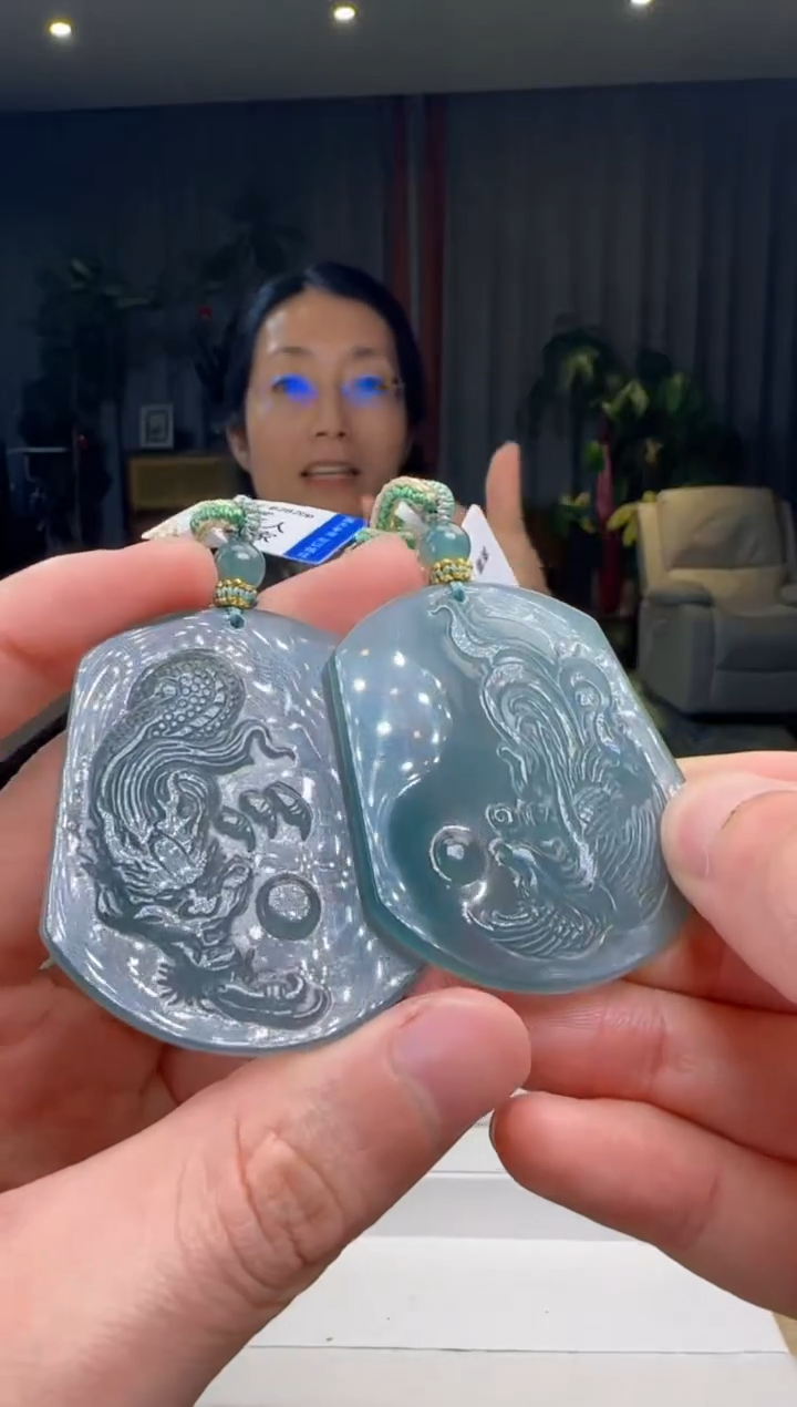 【闪购商品】翡翠颈饰未镶嵌多样性发其一对DY@@960Q3J051