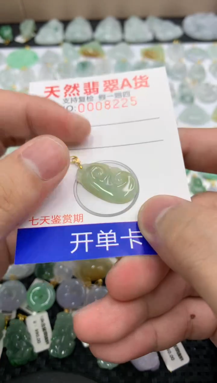 【闪购商品】翡翠颈饰18K金镶嵌1111111111