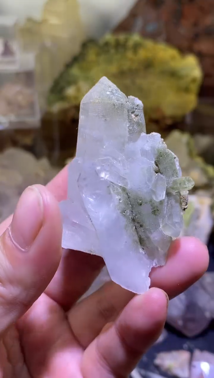 未镶嵌珠宝半成品水晶43号43g巴基斯塔喜马绿幽灵