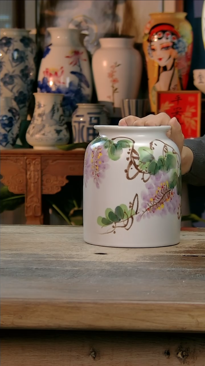 【闪购商品】瓷片景德镇纯手工釉下彩精品花瓶