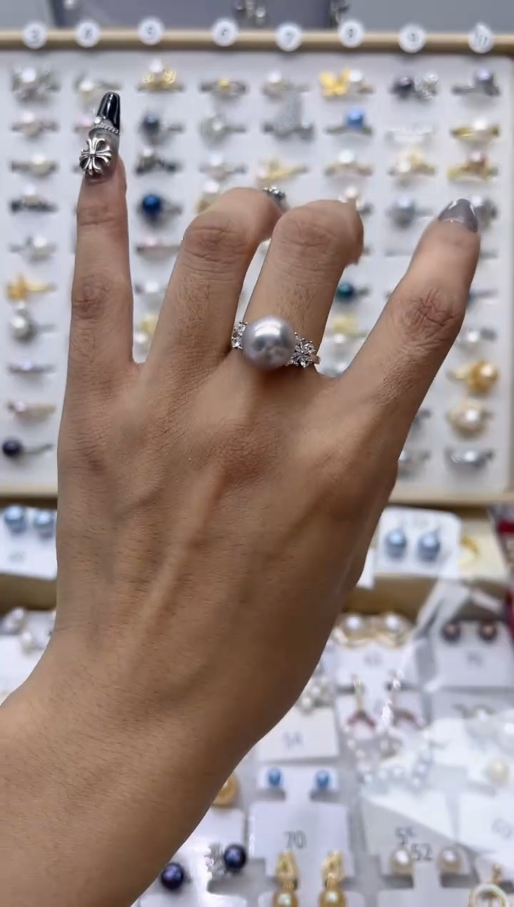 【闪购商品】淡水珍珠戒指合金47