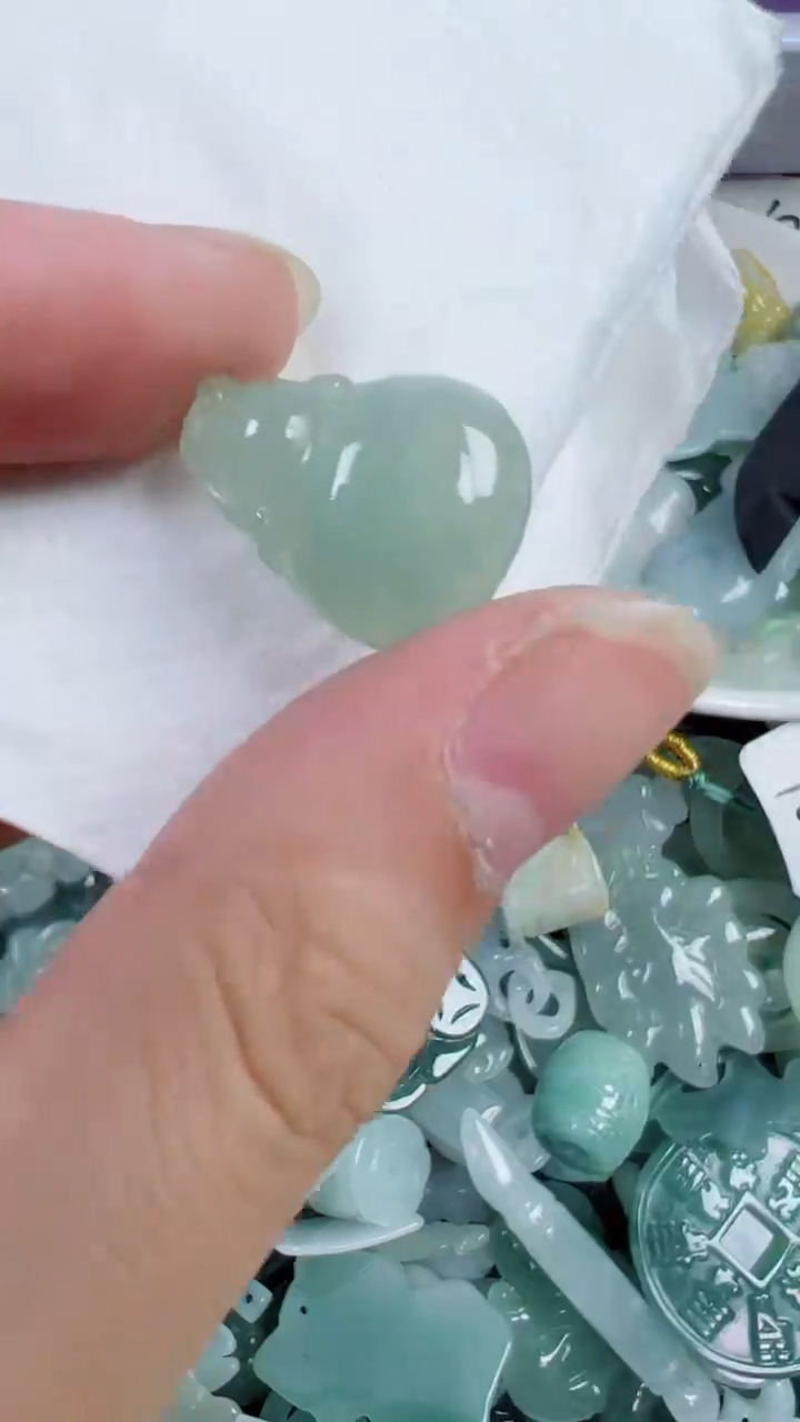 散珠翡翠455号链接，A货翡翠