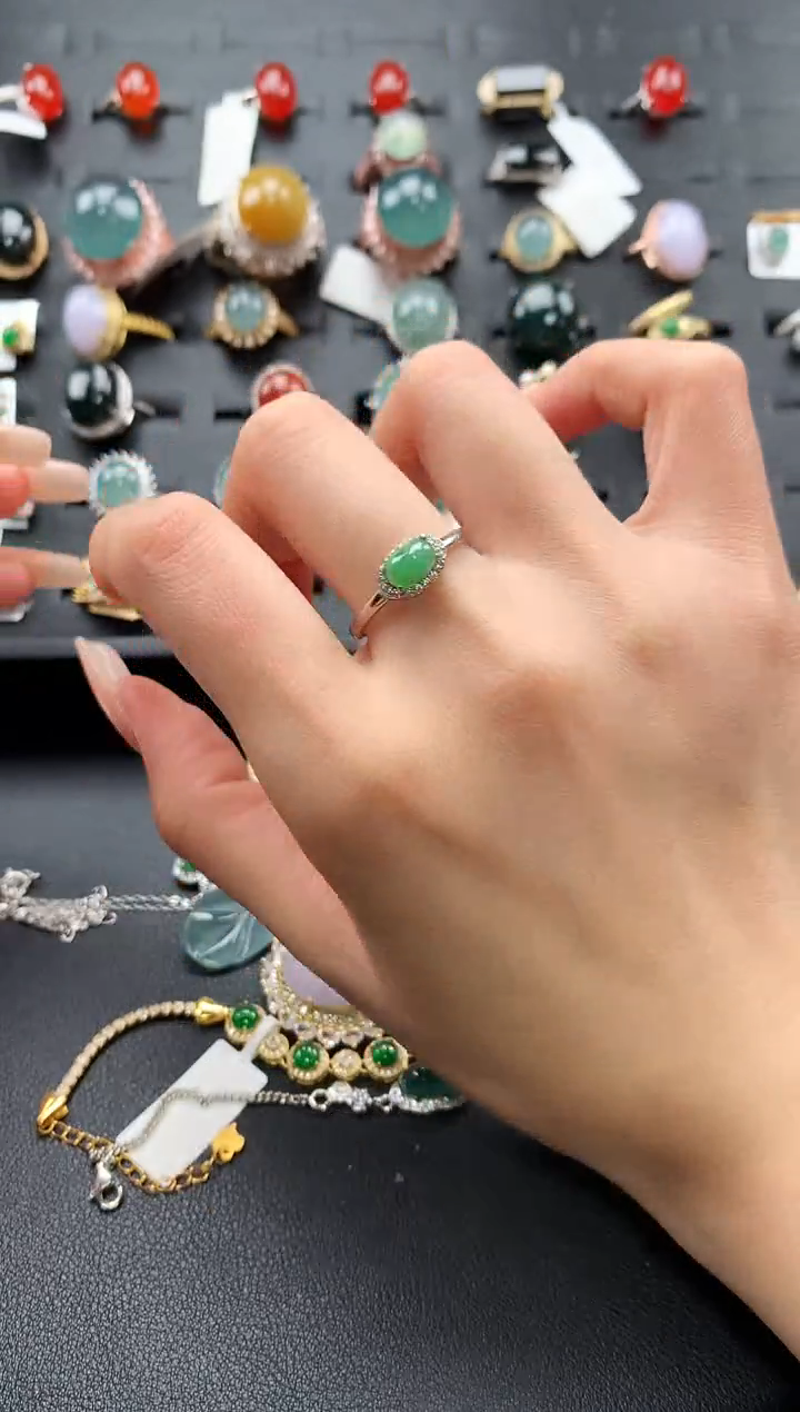 【闪购商品】翡翠戒指银S925镶嵌54764645