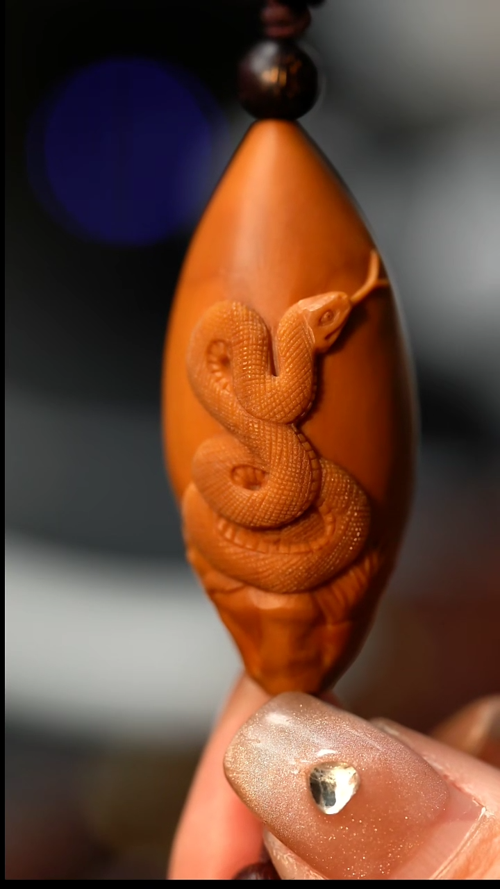 【闪购商品】橄榄核手串/手链生肖蛇单颗