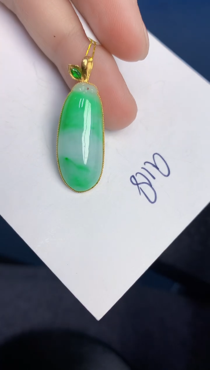【闪购商品】翡翠颈饰18K金镶嵌000000000