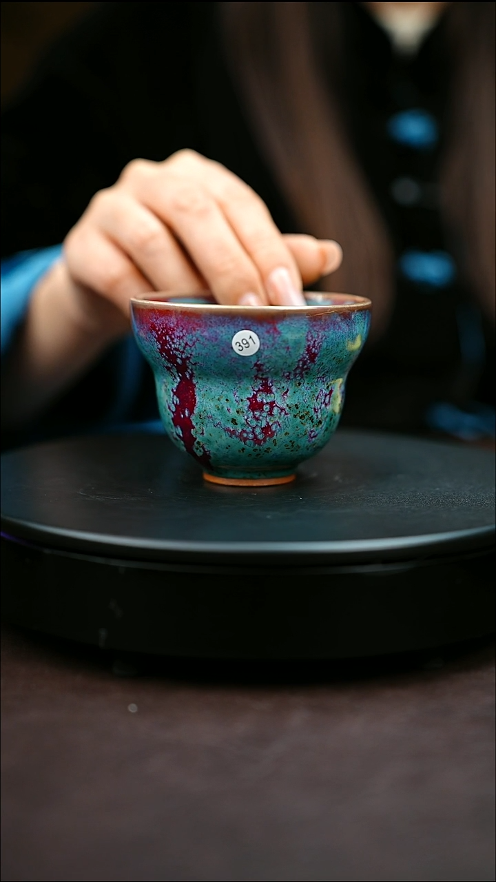 391#原矿钧瓷炉钧釉福禄杯