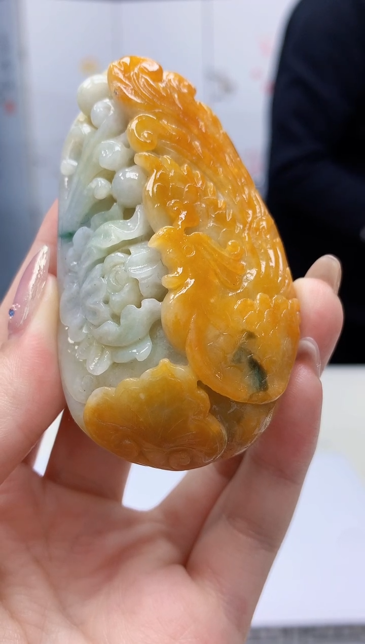 【闪购商品】定制翡翠未镶嵌5152jw-毛货挂件95