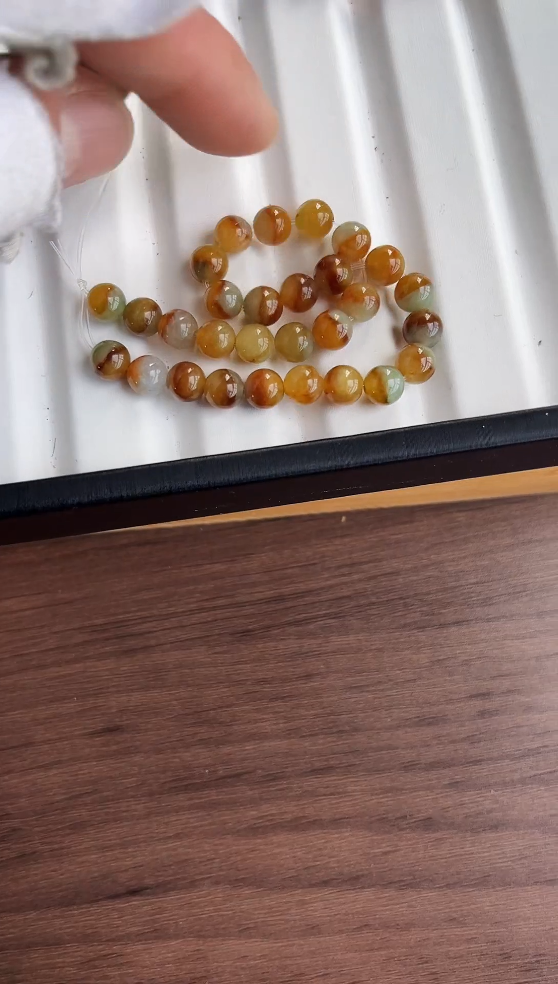 散珠翡翠翡翠手串 卡7