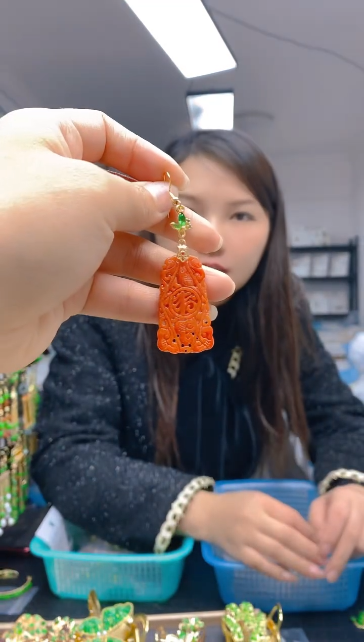 【闪购商品】翡翠耳饰合金0626翡翠耳钩一个