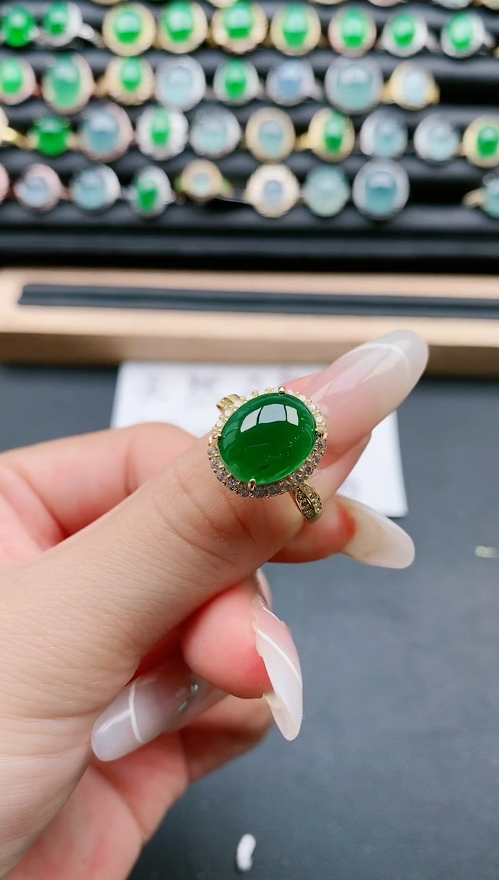 【闪购商品】翡翠戒指银S925镶嵌11111