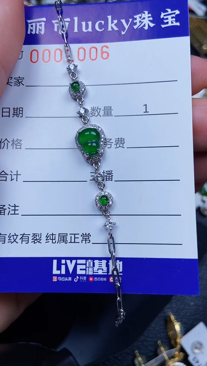 【闪购商品】翡翠颈饰银S925镶嵌1006