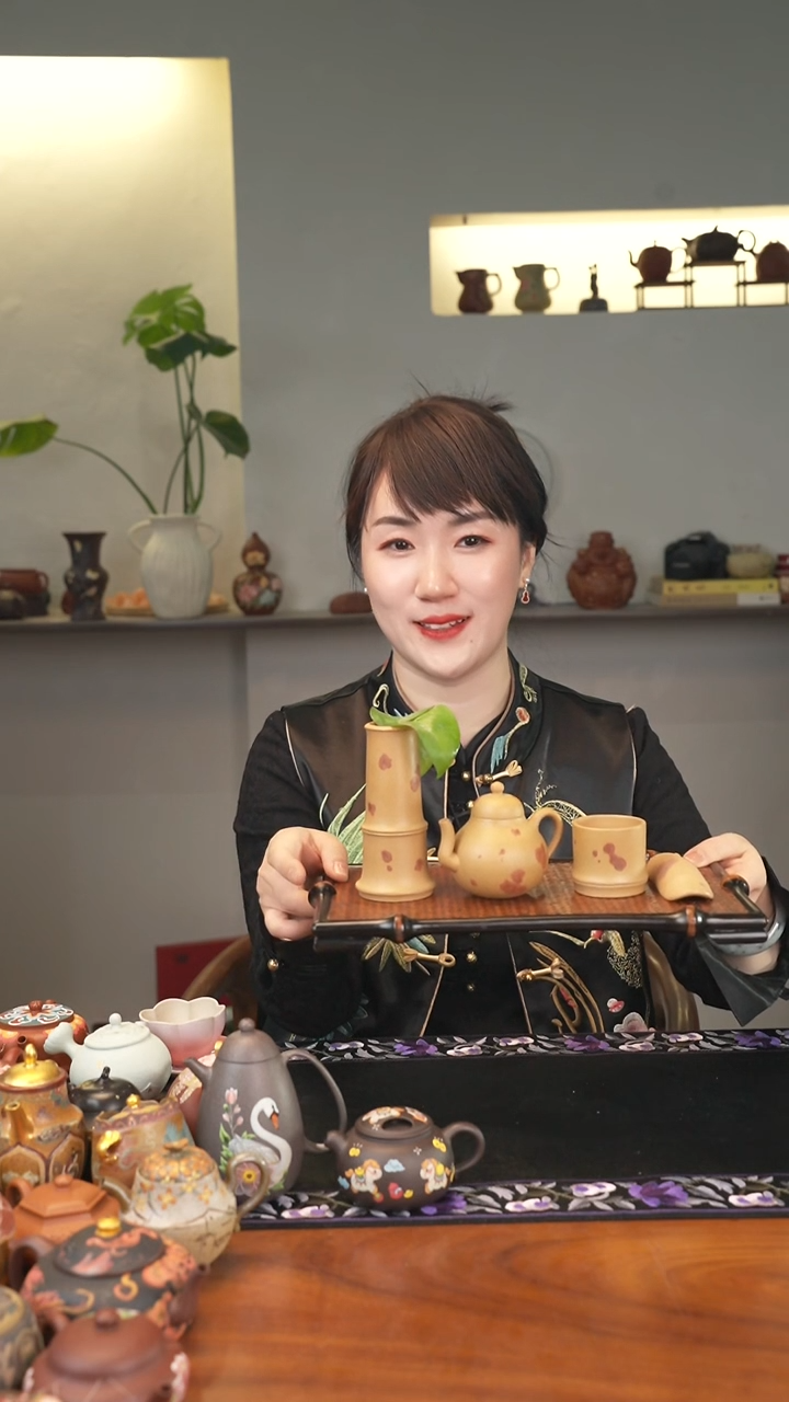 茶壶紫砂湘妃语4件套