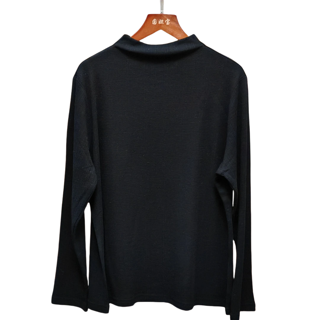 圆妲宝《冬暖》美利奴羊毛190克高弹保暖异形螺纹大码打底衫