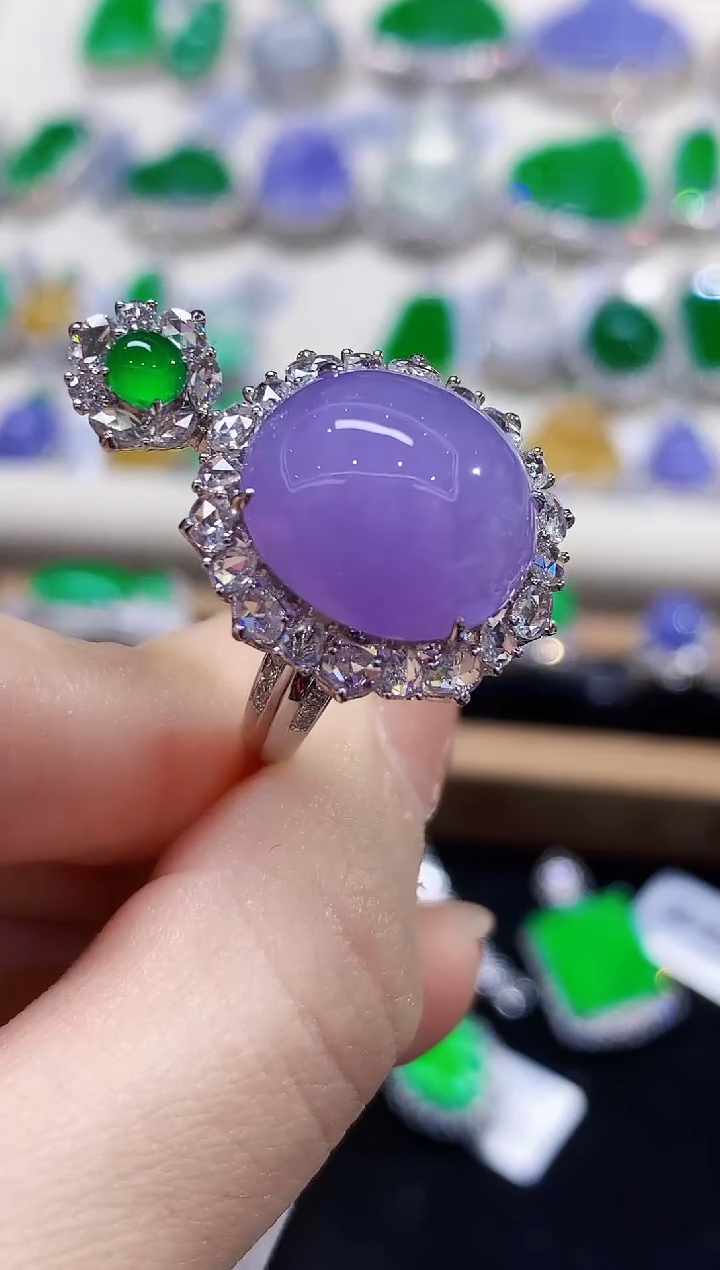 吊坠(不含链)18K金镶嵌翡翠我**风LSR多样性发其一