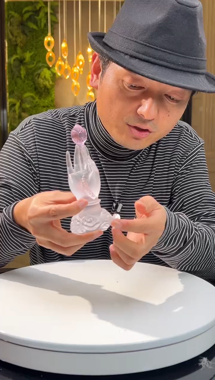 【闪购商品】摆件FML035佛手拈花水晶琉璃摆件