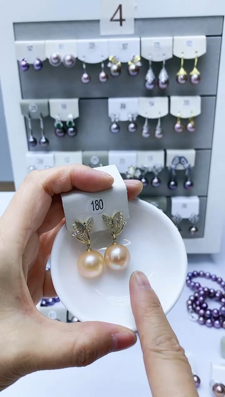 【闪购商品】淡水珍珠耳饰银S925镶嵌180