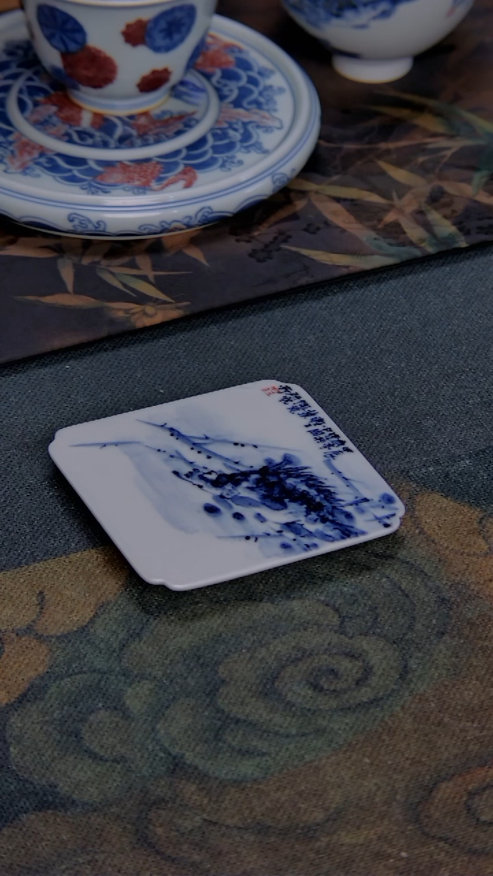 【闪购商品】康亭守艺有余系列：鳜鱼四方杯碟