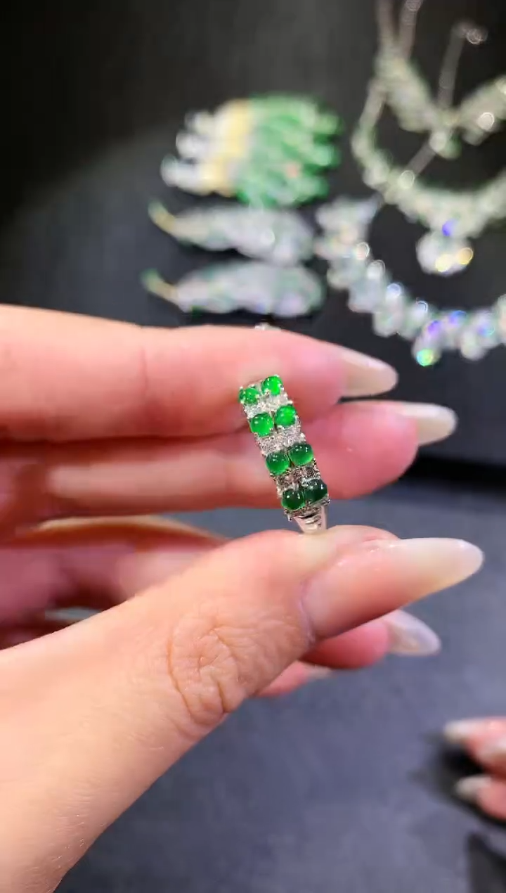 【闪购商品】翡翠戒指银S925镶嵌190戒指（多样性发货一件