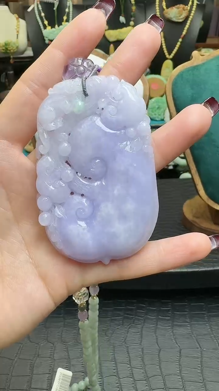 【闪购商品】翡翠颈饰未镶嵌如意冰紫