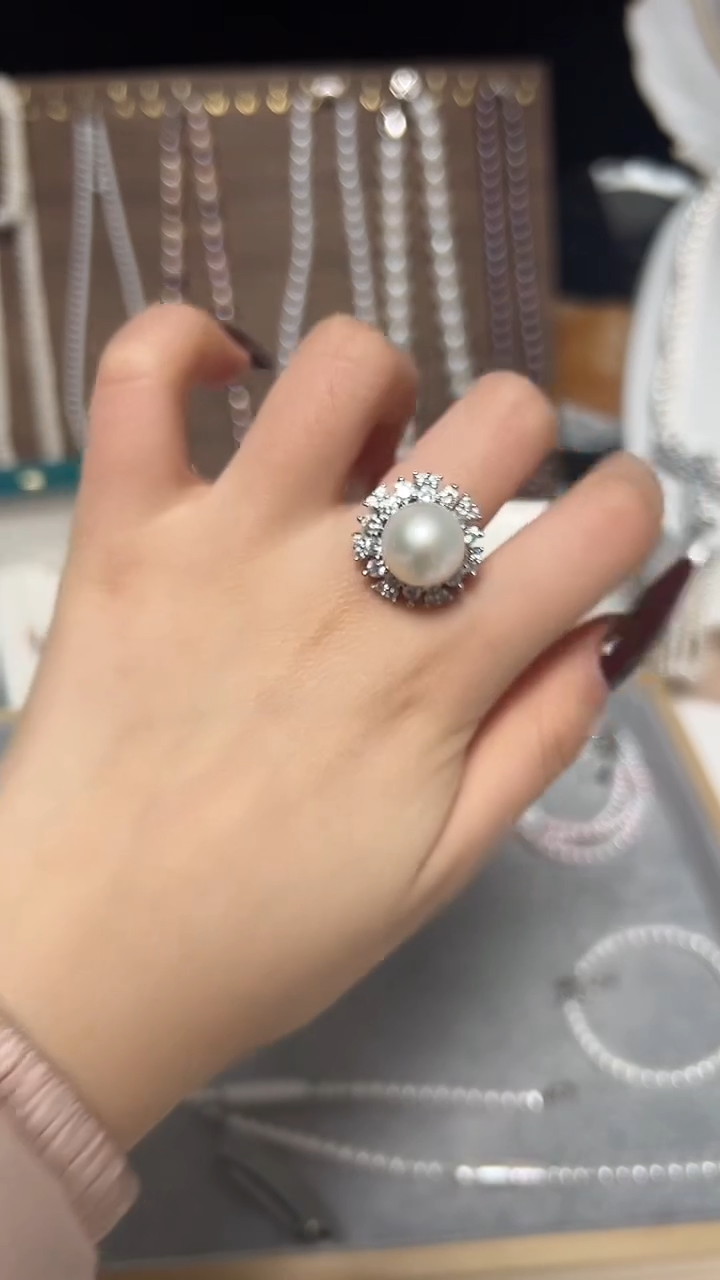 钛钢戒指淡水珍珠永丽珍珠严选