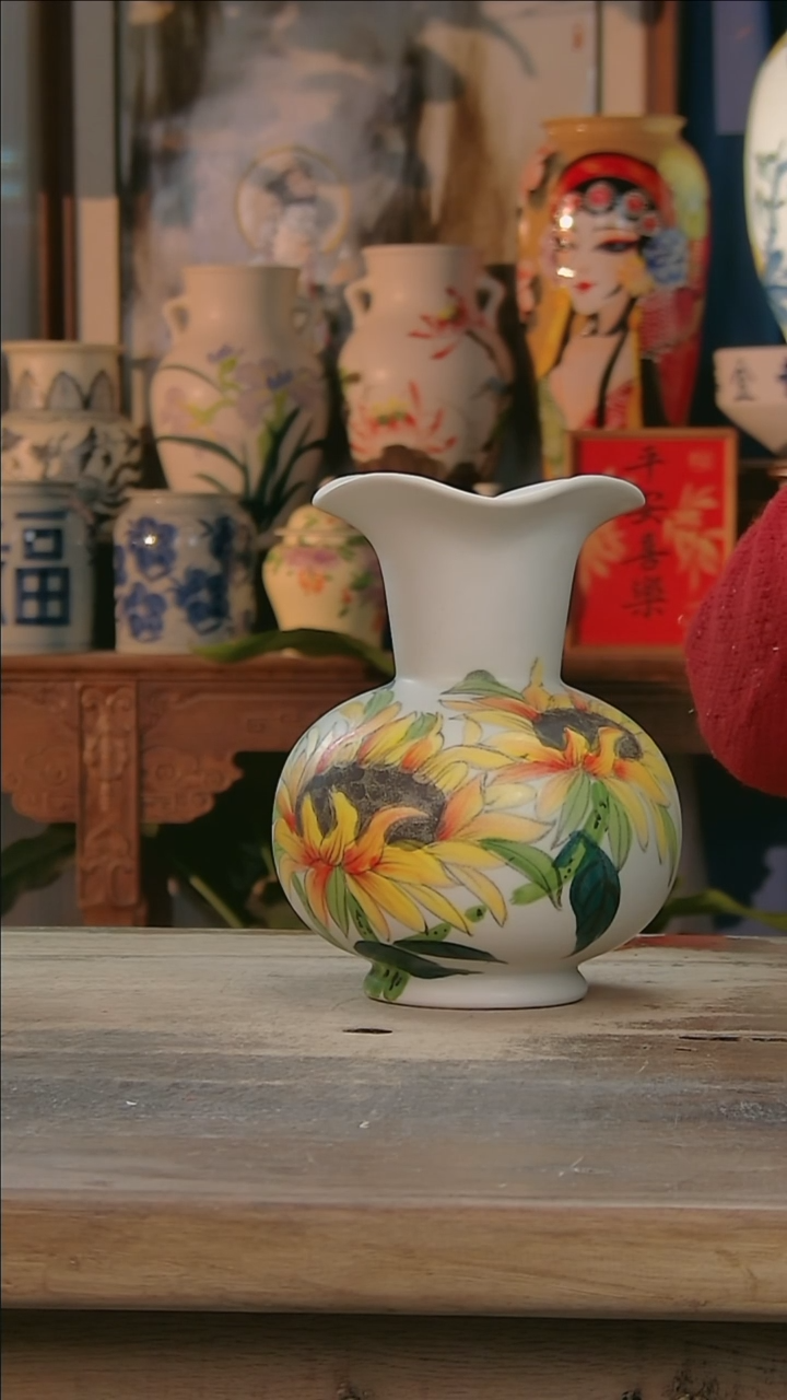 【闪购商品】瓷片景德镇纯手工釉下彩精品花瓶