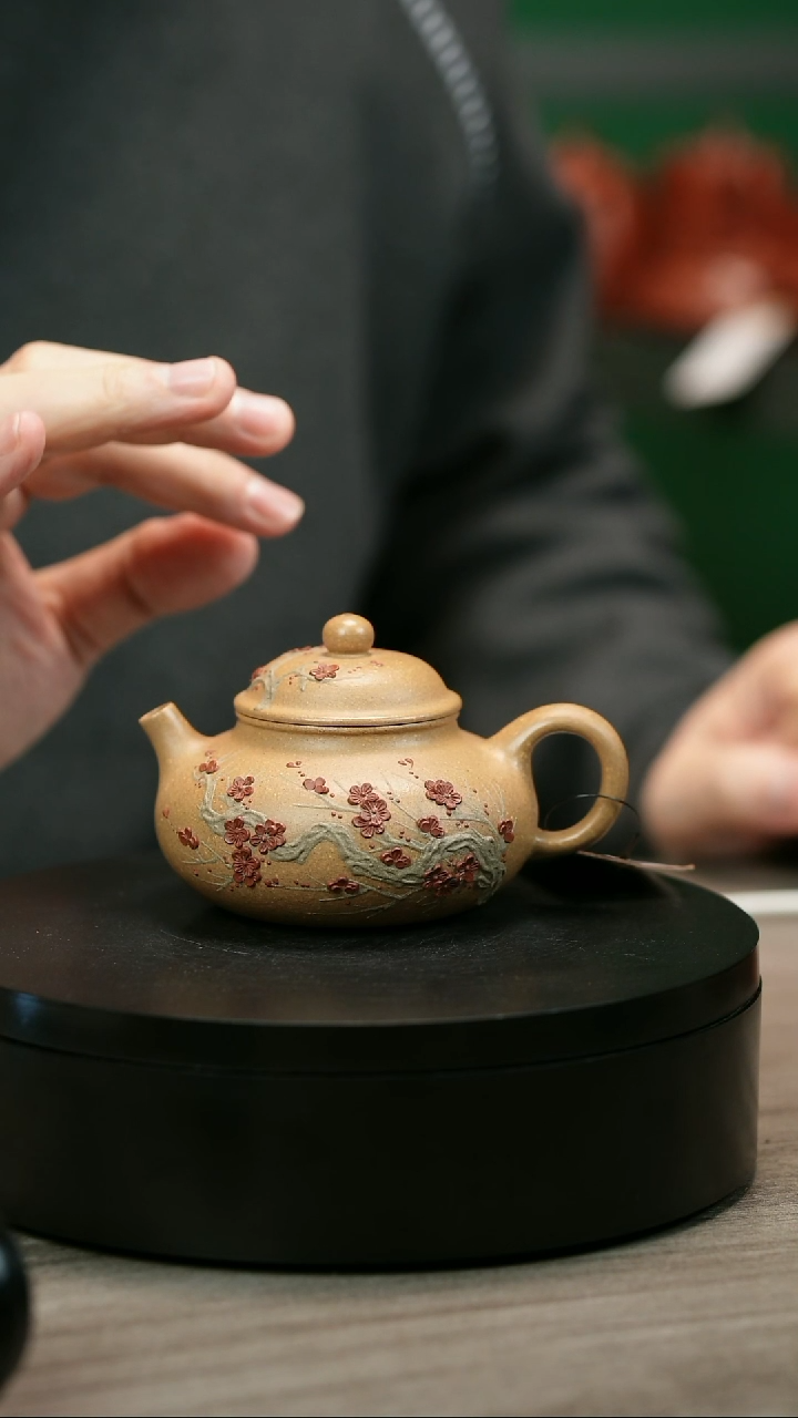 茶壶紫砂喜*H1857陈春芬降坡梅花容天