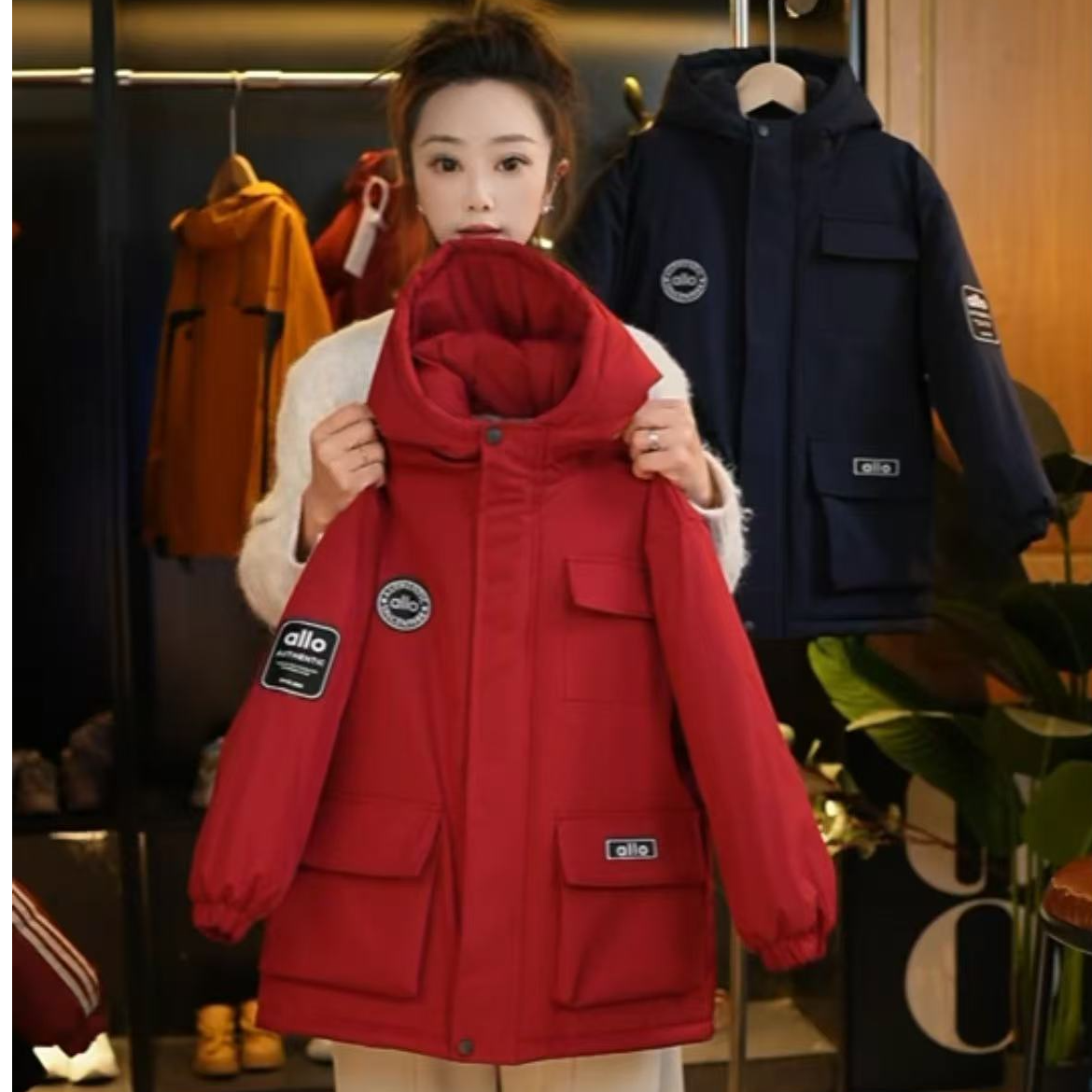 【加厚加绒一件过冬】中长款童装派克服冲锋衣25新款棉袄男女童中