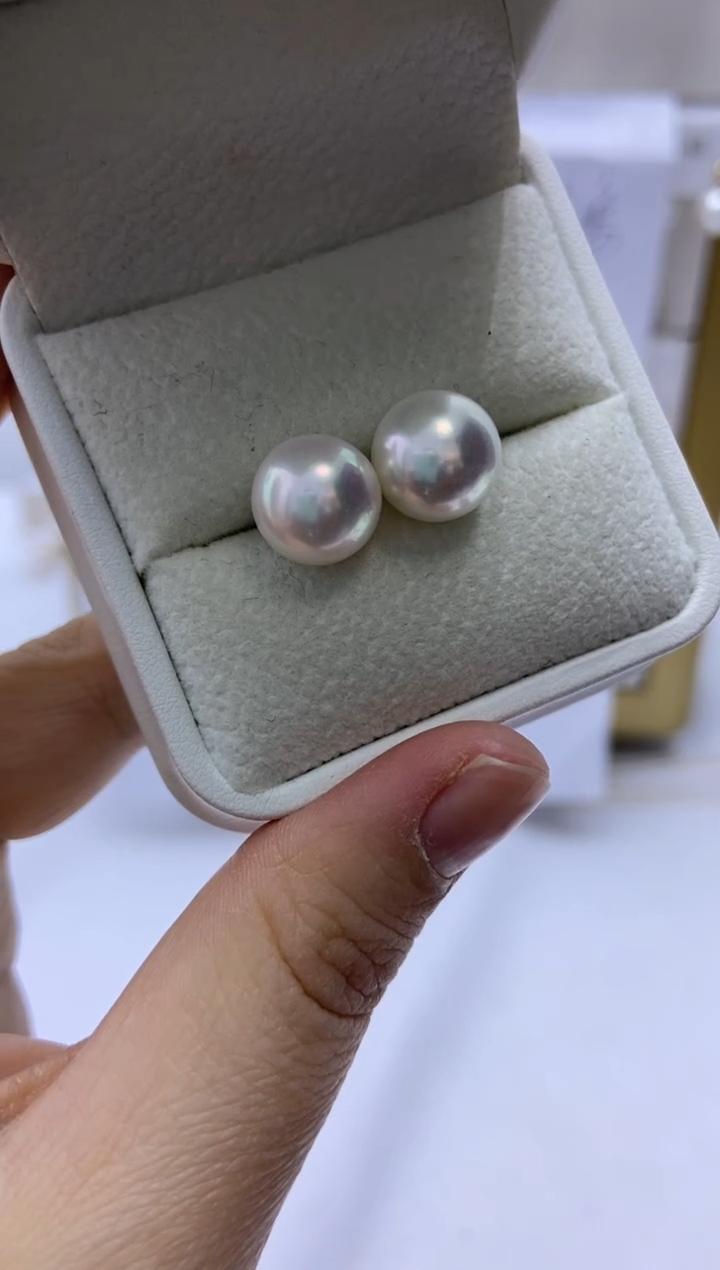 银S925镶嵌耳饰淡水珍珠42
