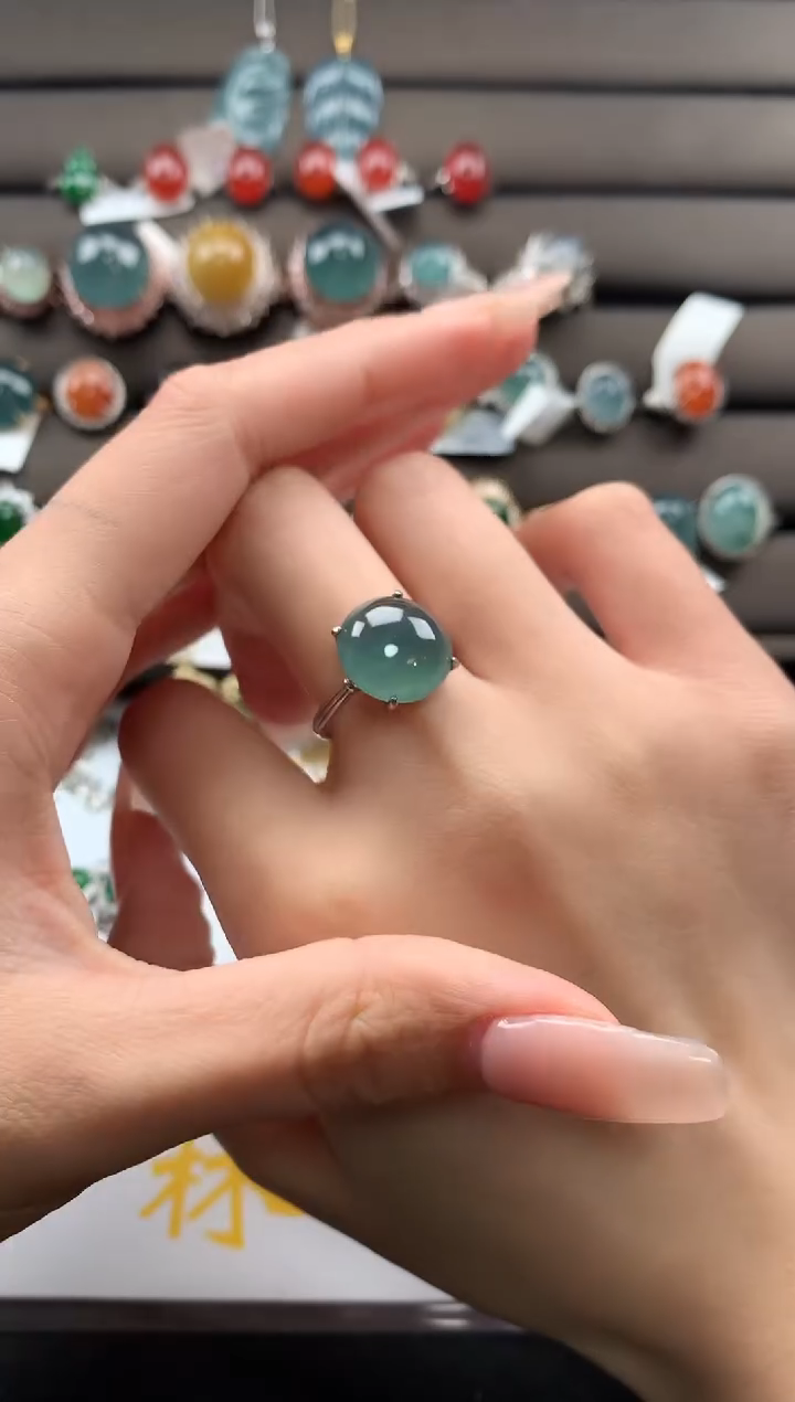 【闪购商品】翡翠戒指银S925镶嵌213213131