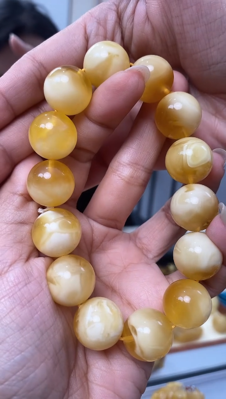 【闪购商品】琥珀裸石未镶嵌天然琥珀蜜蜡手串
