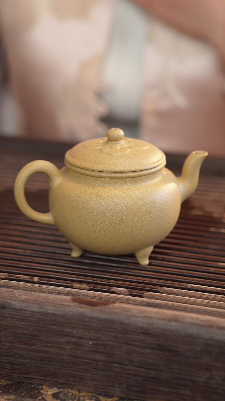 茶壶紫砂大彬如意 本绿 半手工 180cc