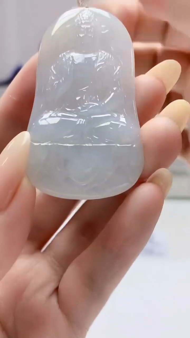 【闪购商品】定制翡翠未镶嵌0405DD-毛货挂件观音26