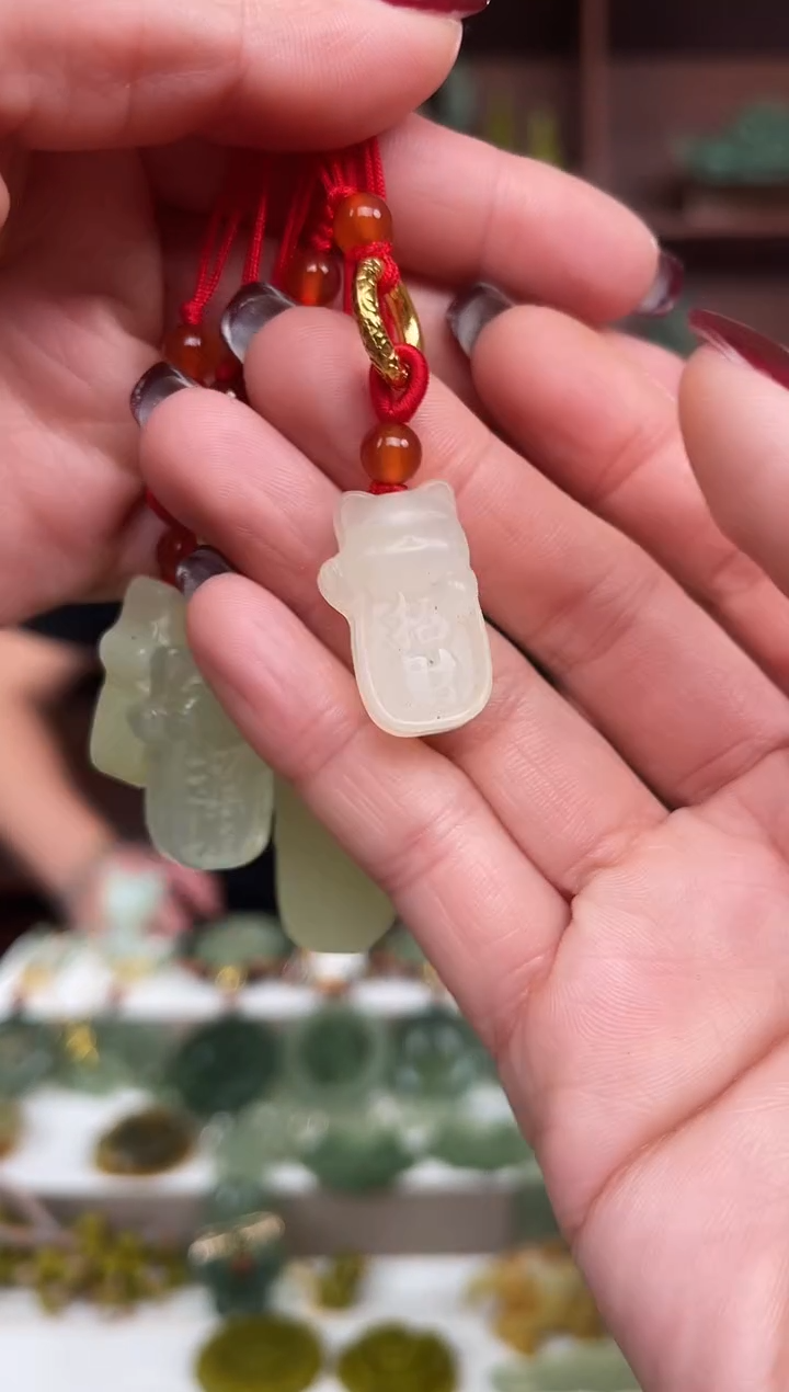 未镶嵌蛇纹石玉颈饰多样性发货拍一发一