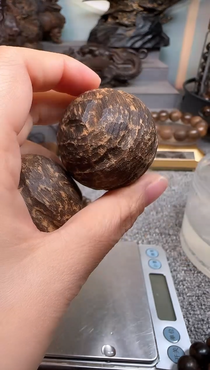 【闪购商品】木手球一对芽庄虫漏直径4.4