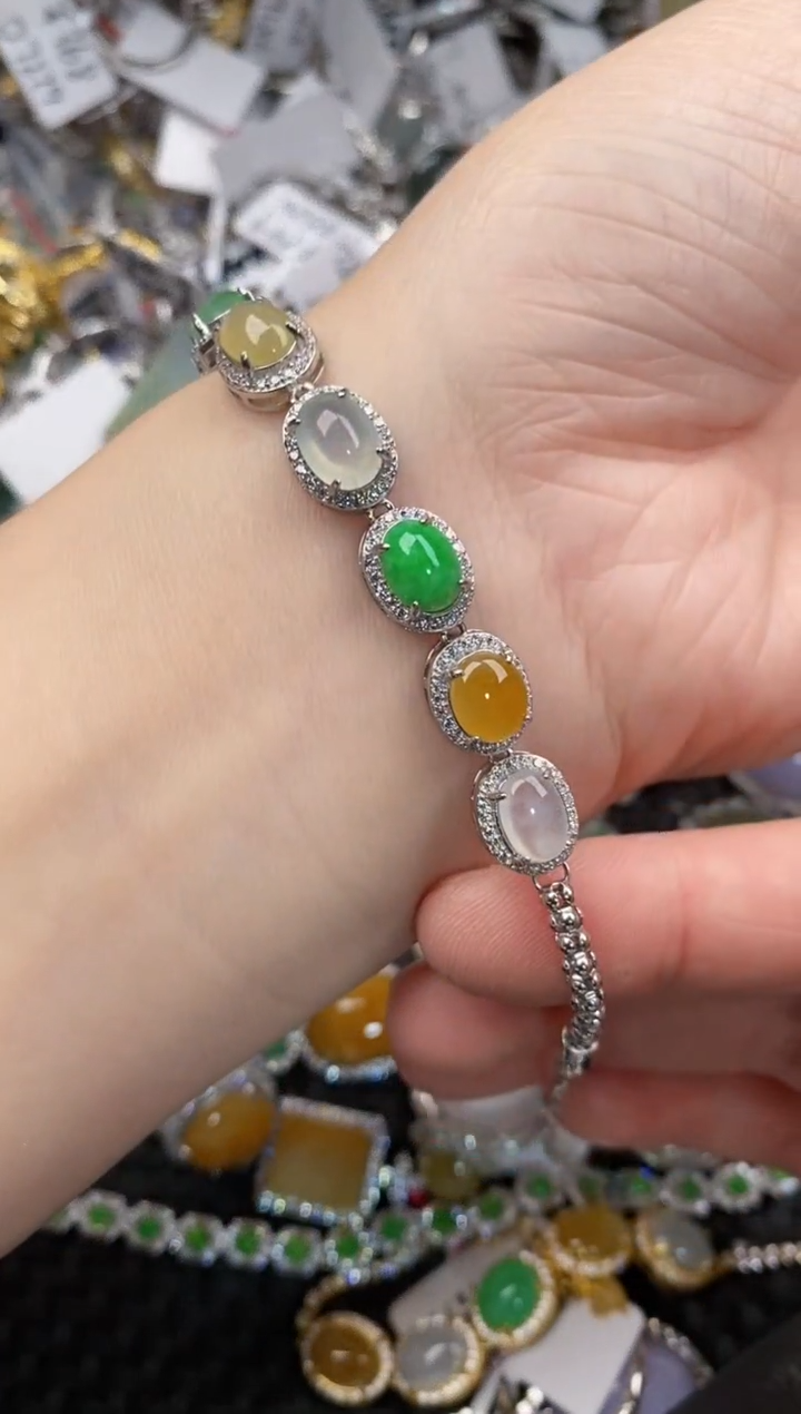 银S925镶嵌戒指翡翠222                2