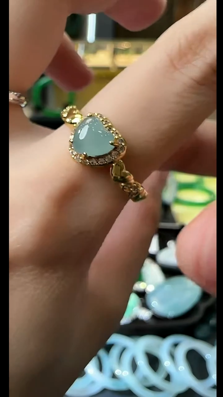 合金戒指翡翠天然A货翡翠HJC15多样性发一