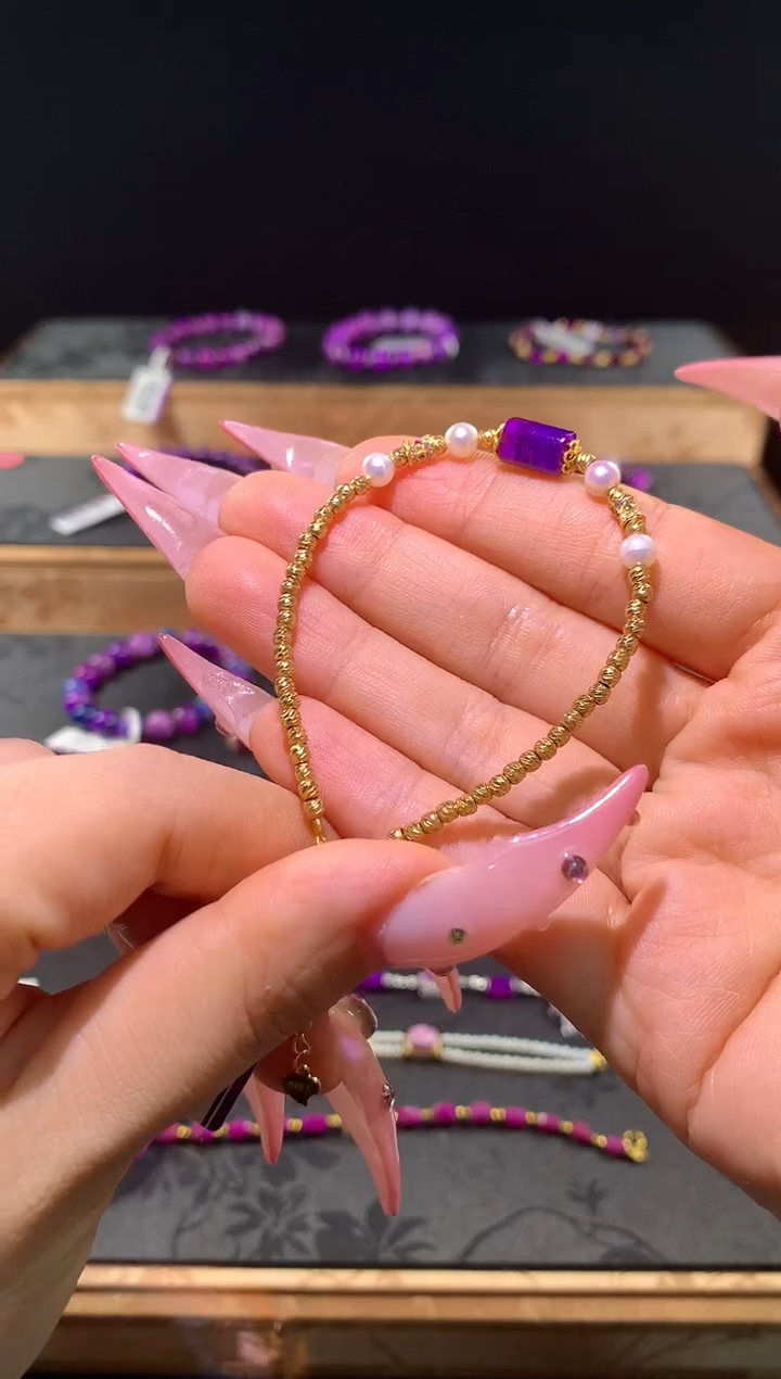 苏纪石（舒俱来）银S925镶嵌，手链