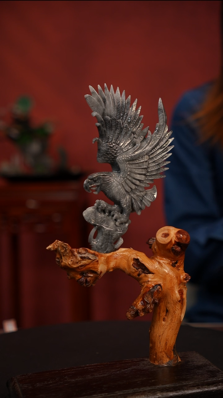 未镶嵌摆件翡翠大鹏展翅