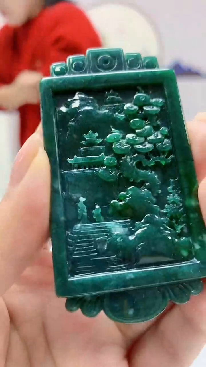 【闪购商品】定制翡翠未镶嵌4902ms-毛货120山水