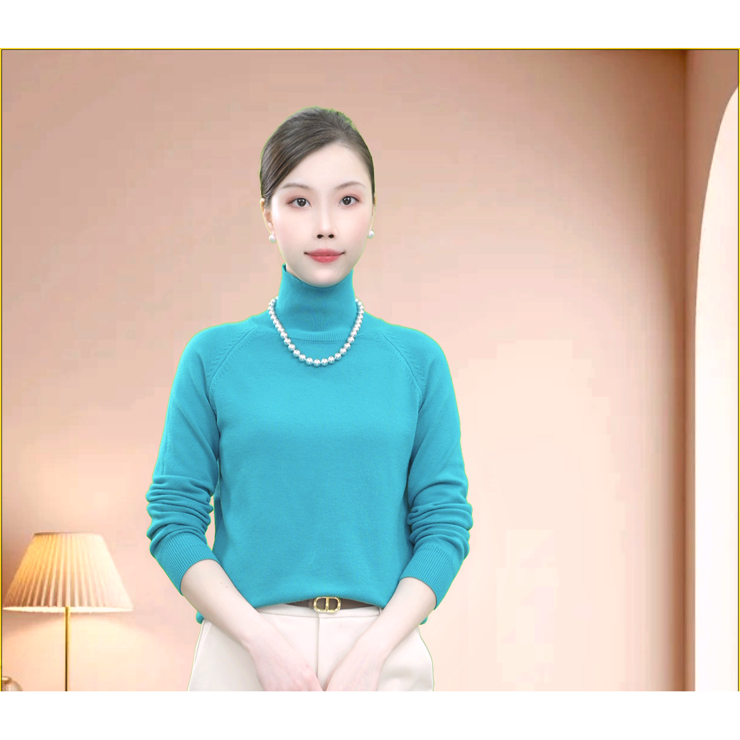 一衣双领，可高领可中领，秋季必备暖脖百搭毛衣X2C31149