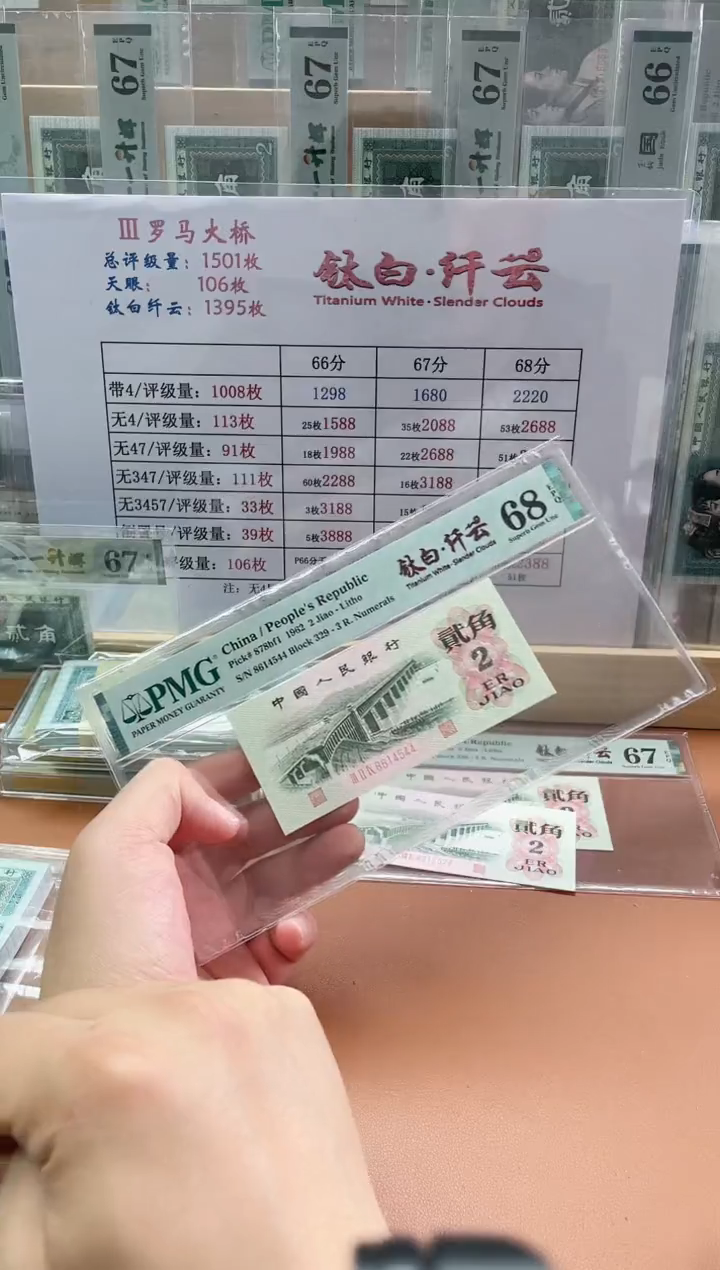 【闪购商品】三版贰角钛白纤云PMG68分带4双尾